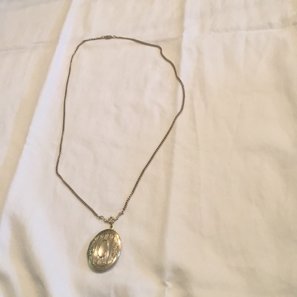 Gold locket necklace